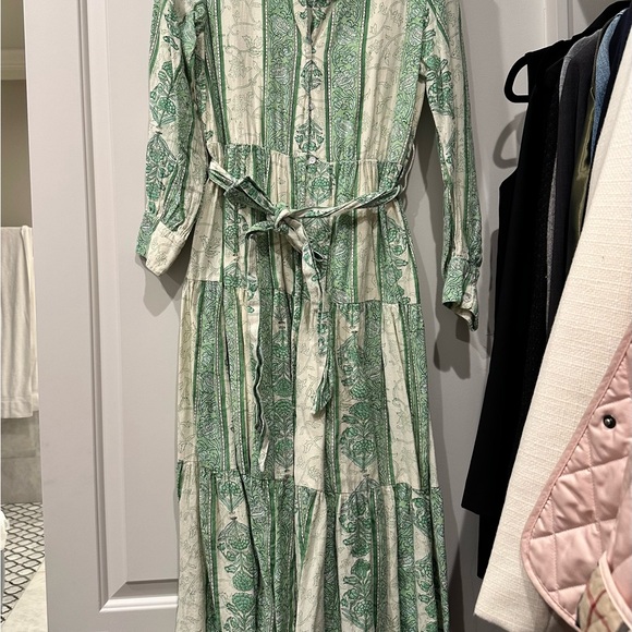 Roller Rabbit | Dresses | Roller Rabbit Green And White Tiered Sundress ...